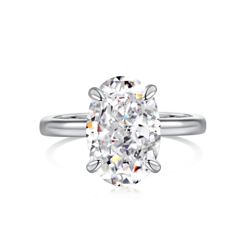Elegant Moissanite Sterling Silver Ring – Timeless Sparkle