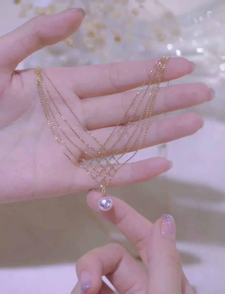 24K Gold Luxe Web Chain Necklace