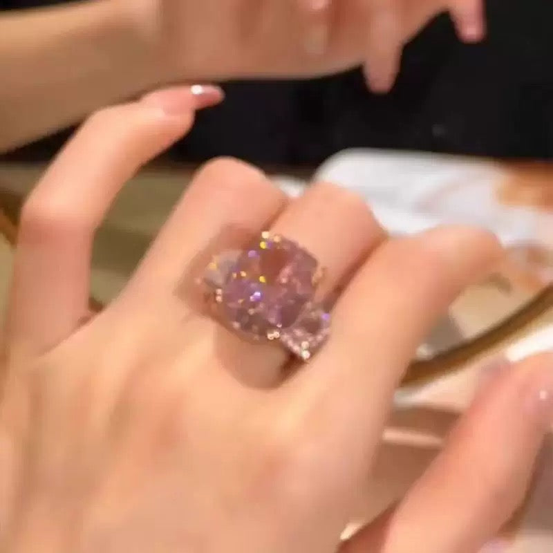 Blush & Bold–Dainty Pink Diamond Pinky Rin