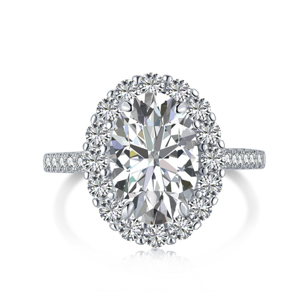 Elegant Moissanite Sterling Silver Ring – Timeless Sparkle