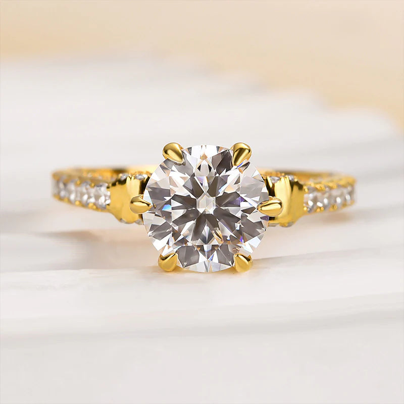 Moissanite Bow Base Design 2.0 Carat Engagement Ring