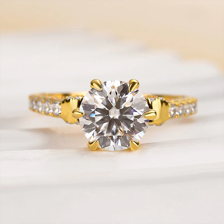 Moissanite Bow Base Design 2.0 Carat Engagement Ring