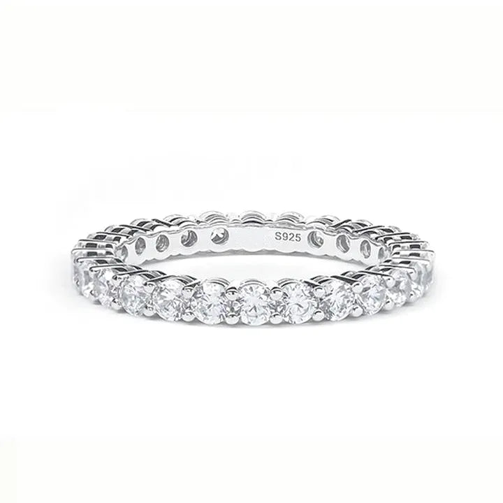 Matching Round Moissanite Wedding Band