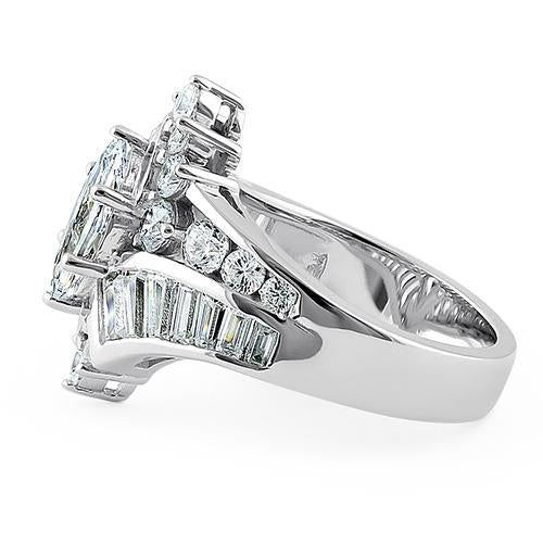 s925 sterling silver Sterling Silver Marquise CZ Engagement Ring