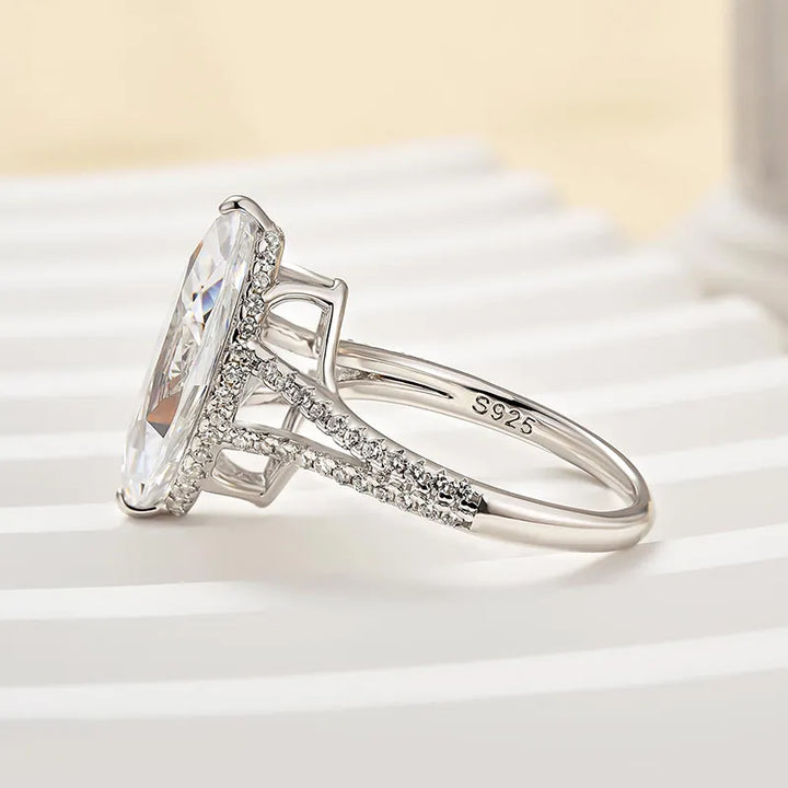 Exquisite Split Shank 4.0Ct Marquise Cut Engagement Ring