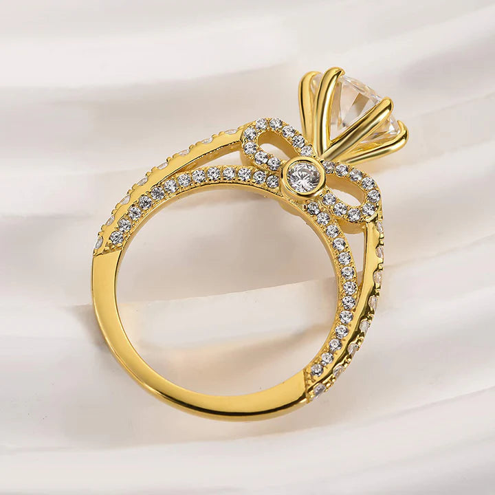 Moissanite Bow Base Design 2.0 Carat Engagement Ring