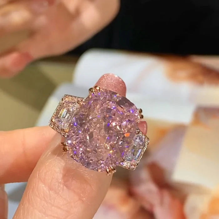 Blush & Bold–Dainty Pink Diamond Pinky Rin
