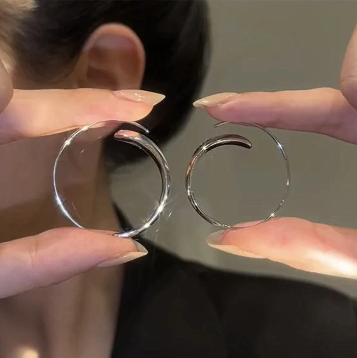 Oversized Curved Hoop Earrings