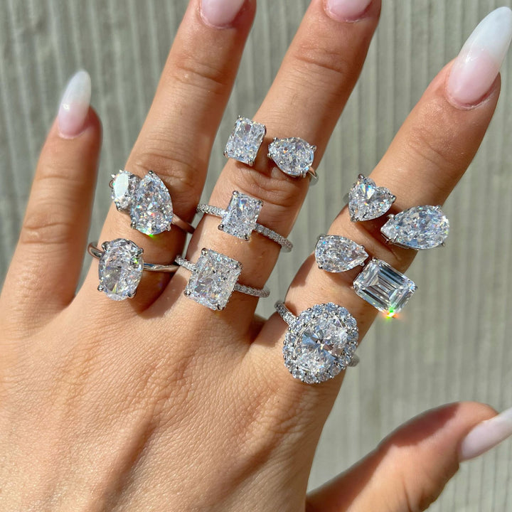 Elegant Moissanite Sterling Silver Ring – Timeless Sparkle