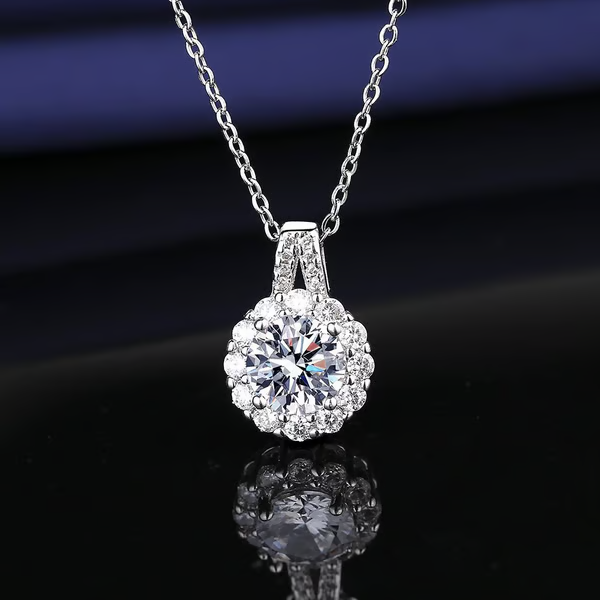 Radiant Sunflower S925 Sterling Silver Pendant Necklace