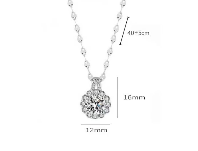 Radiant Sunflower S925 Sterling Silver Pendant Necklace