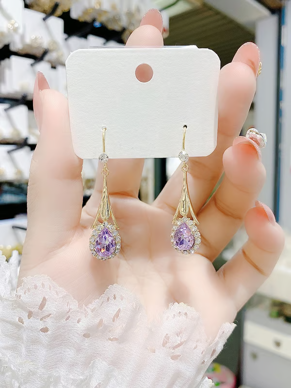 Ocean Drop Crystal Earrings