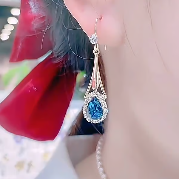 Ocean Drop Crystal Earrings