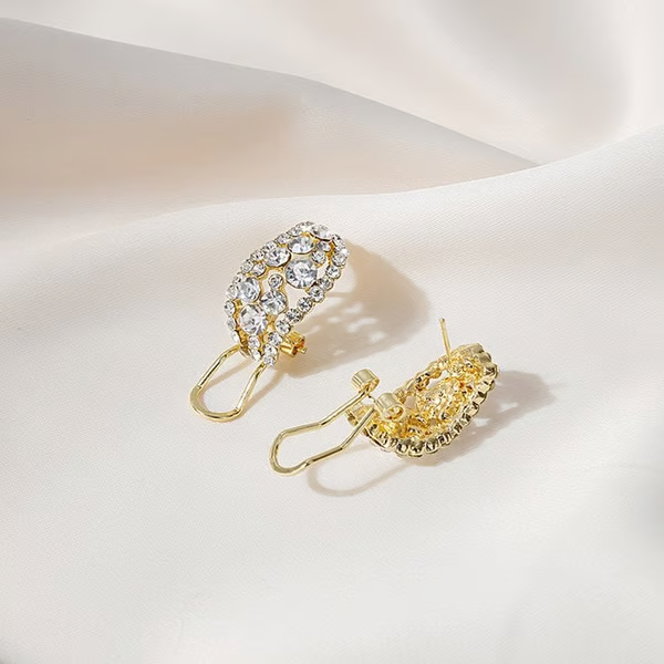 Aurora Crown Diamond Hoops