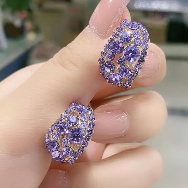 Aurora Crown Diamond Hoops