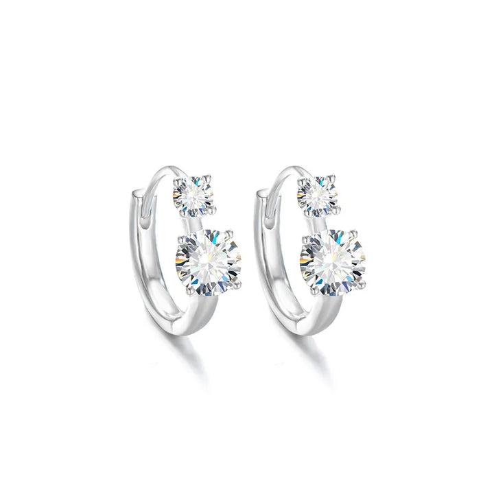 Moissanite Hoop Earrings