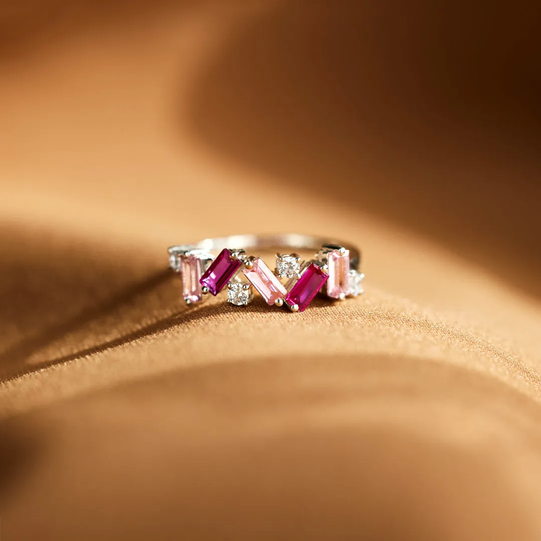 For Self - I Am Enough Pink Diamond Ring