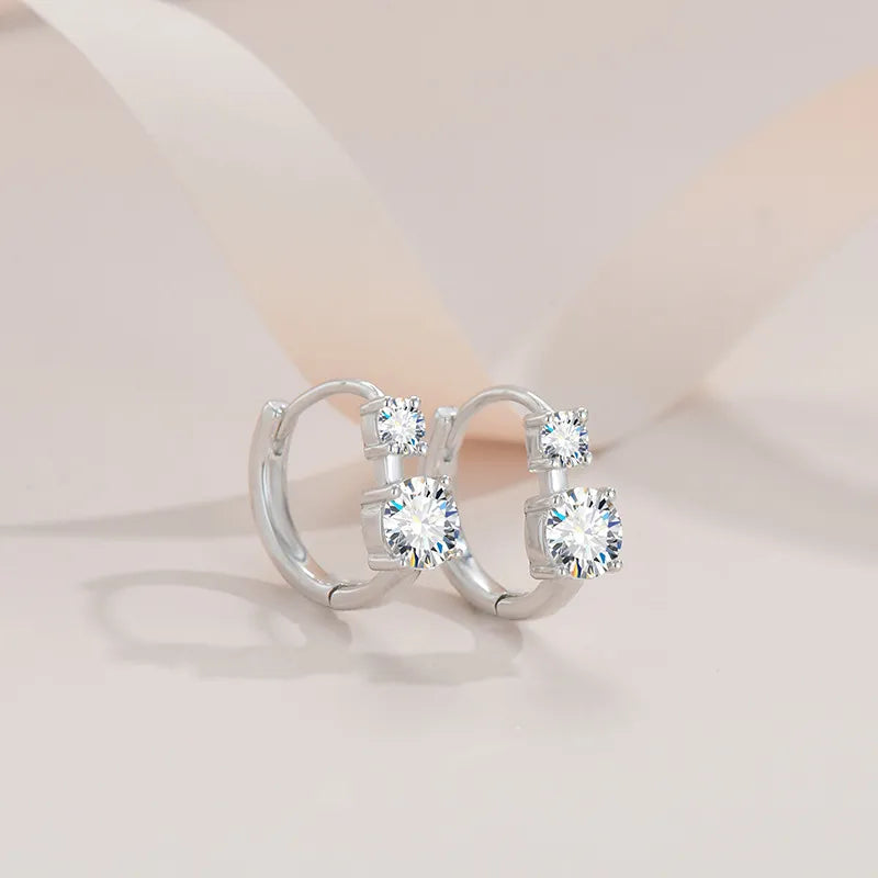 Moissanite Hoop Earrings