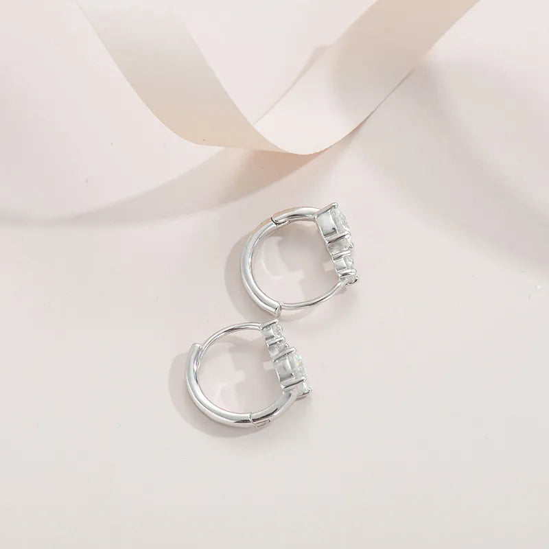 Moissanite Hoop Earrings