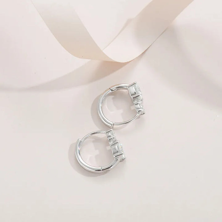 Moissanite Hoop Earrings
