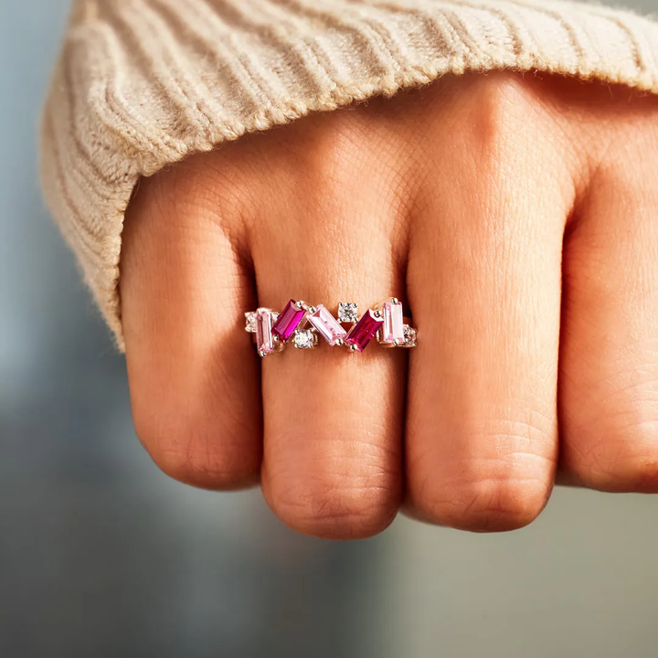 For Self - I Am Enough Pink Diamond Ring