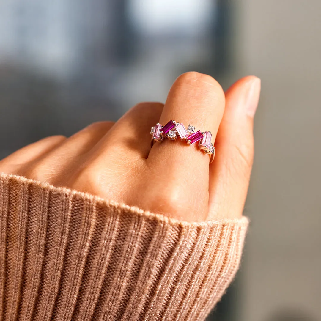 For Self - I Am Enough Pink Diamond Ring