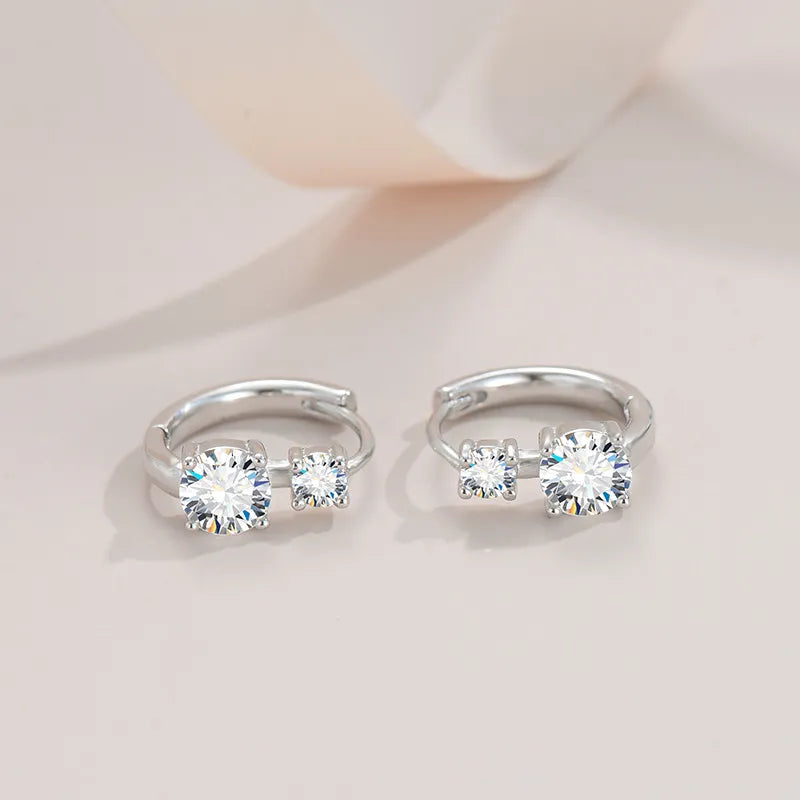 Moissanite Hoop Earrings