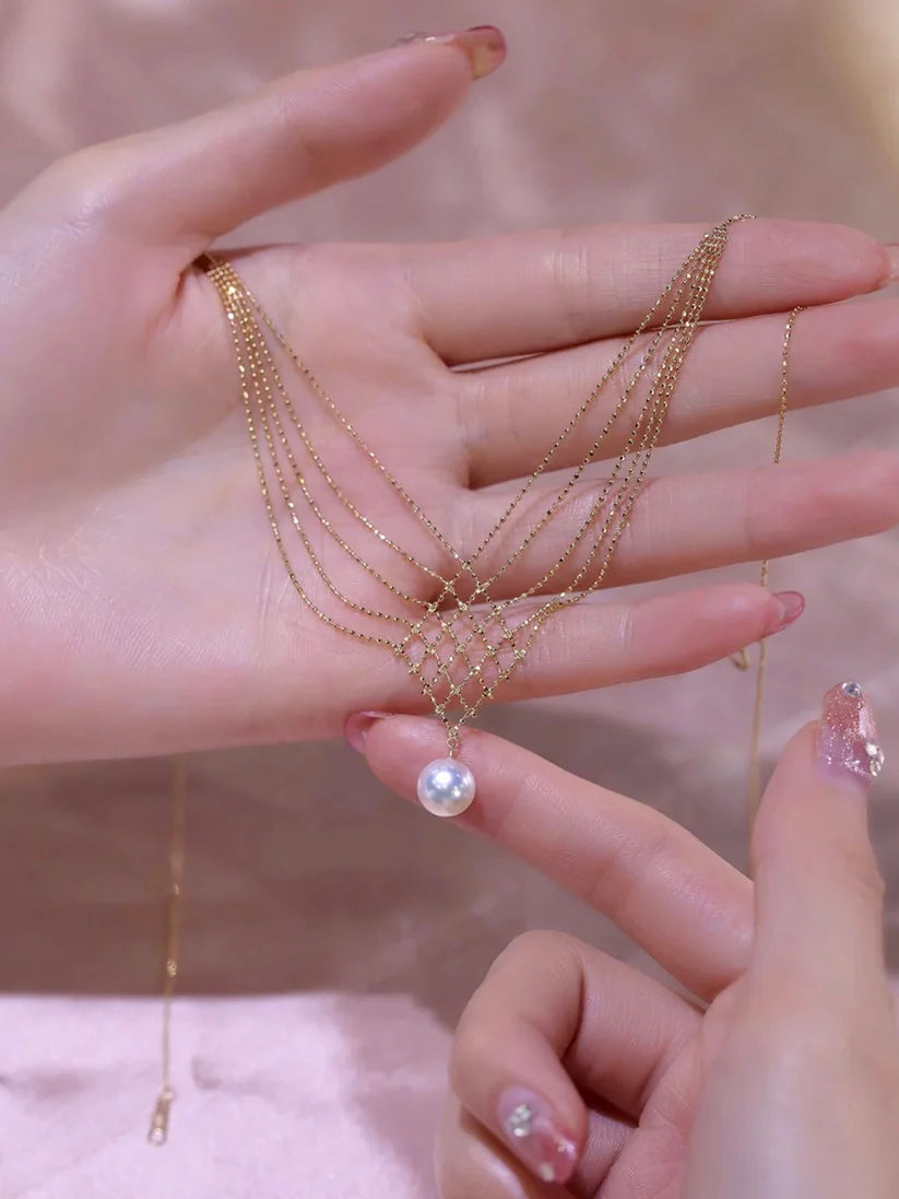 24K Gold Luxe Web Chain Necklace