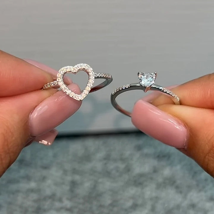 Perfect Match Sterling Silver Ring Set – Wear Together or Separate