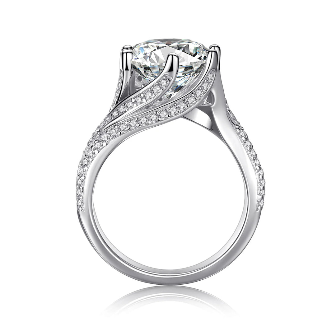 Eternity’s Echo – S925 sterling silver Triple Row Diamond Statement Ring