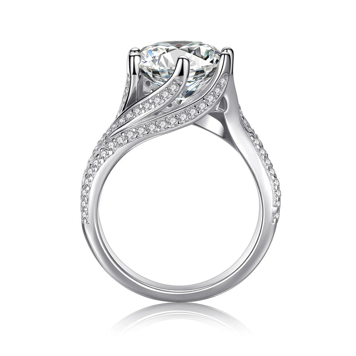 Eternity’s Echo – S925 sterling silver Triple Row Diamond Statement Ring