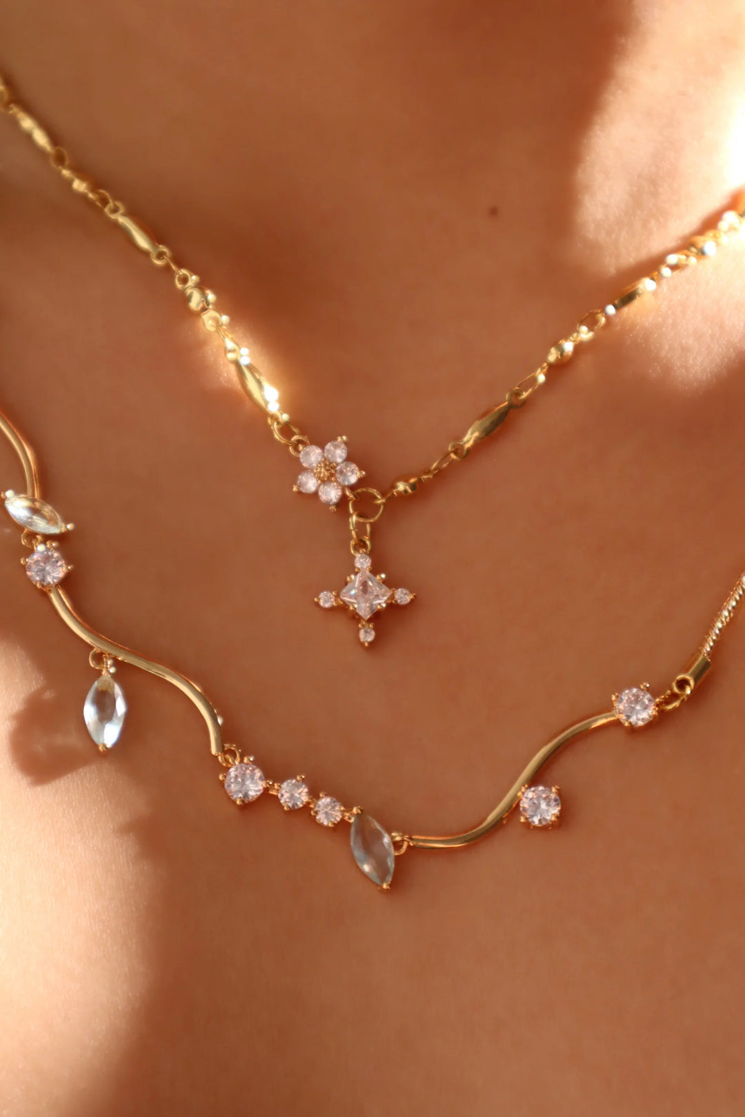 Luxe Diamond Necklace Duo Bundle