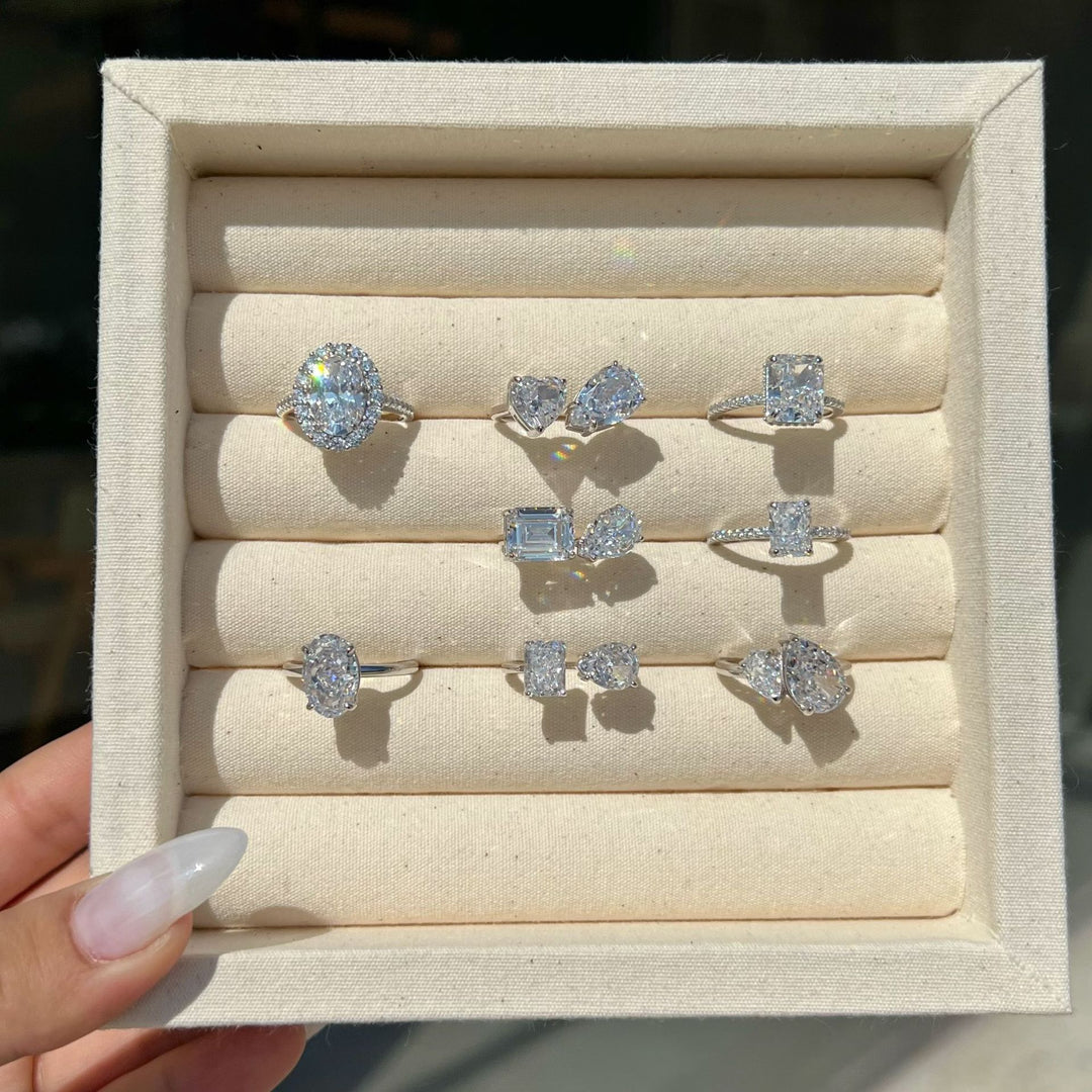 Elegant Moissanite Sterling Silver Ring – Timeless Sparkle