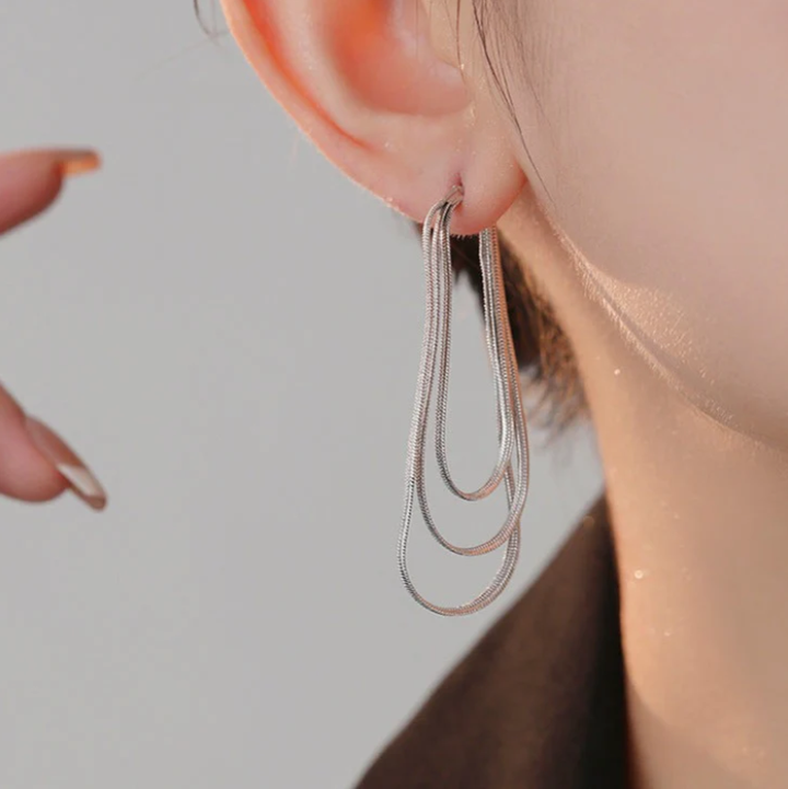 Elegant Soft Chain Tassel Earrings