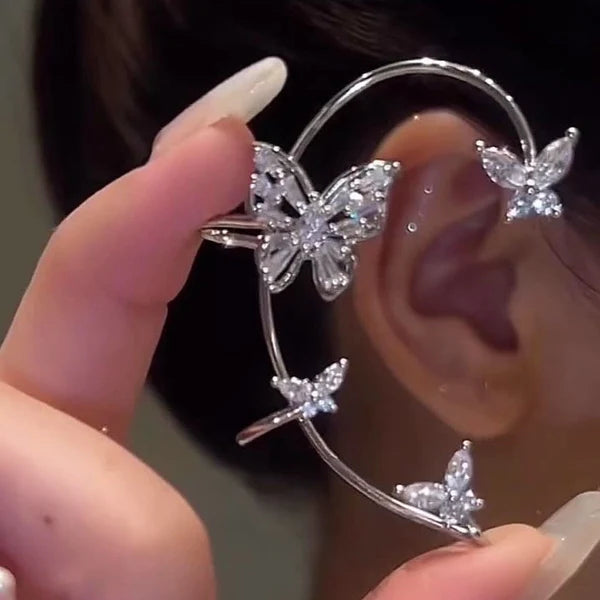 Graceful Butterfly Fashion Zircon Ear Cuffs (1 Pair)