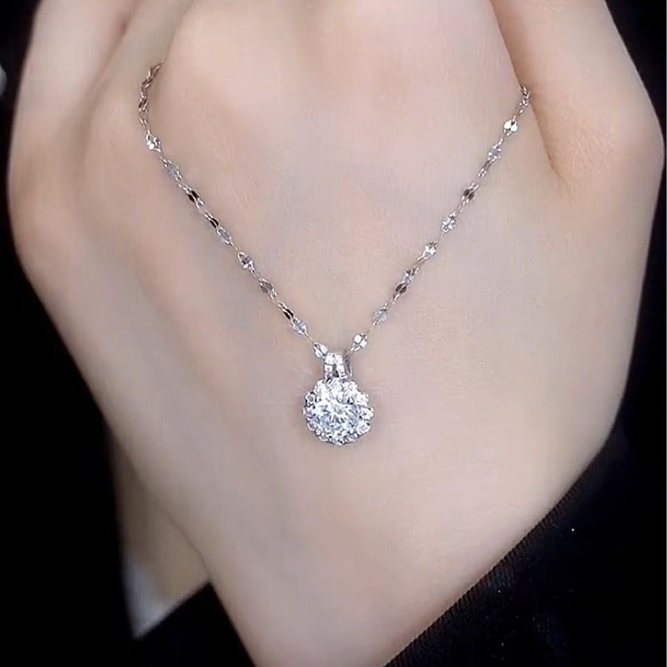 Sunflower Diamond Necklace
