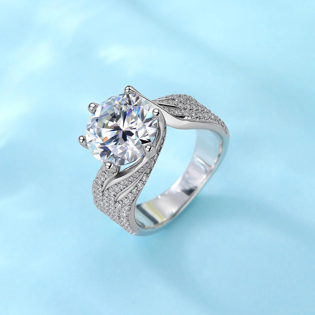 Eternity’s Echo – S925 sterling silver Triple Row Diamond Statement Ring