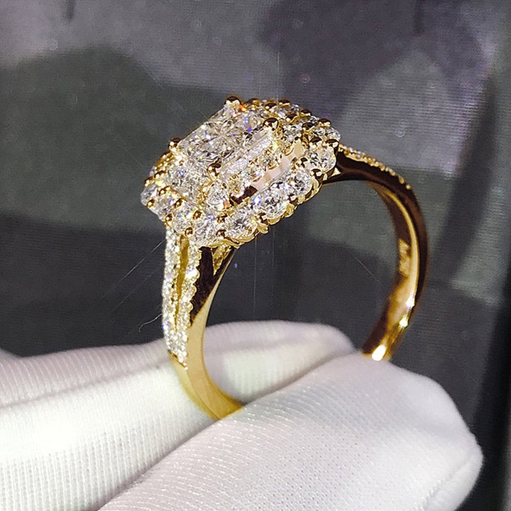 Romantic 7.0Ct Cushion Cut Three-Stone Ring