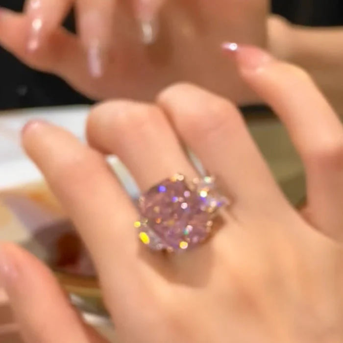 Blush & Bold–Dainty Pink Diamond Pinky Rin