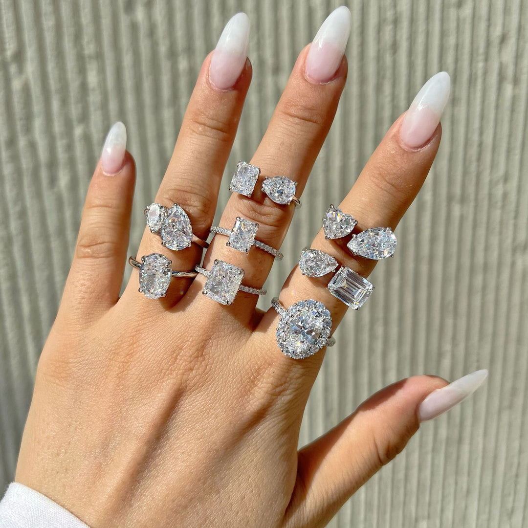 Elegant Moissanite Sterling Silver Ring – Timeless Sparkle