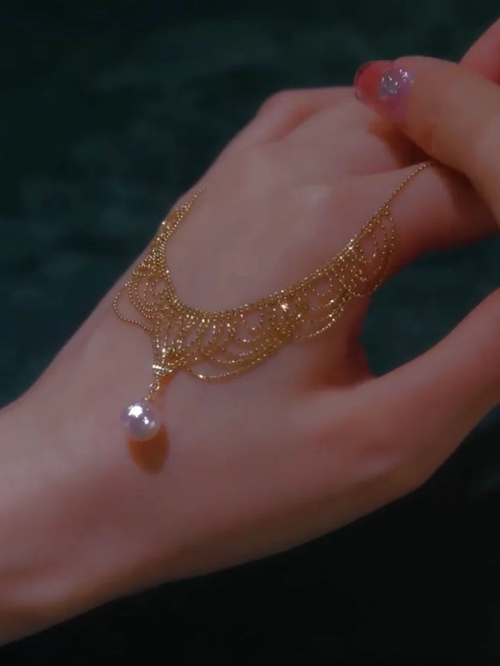 Romantic Pearl Choker Necklace