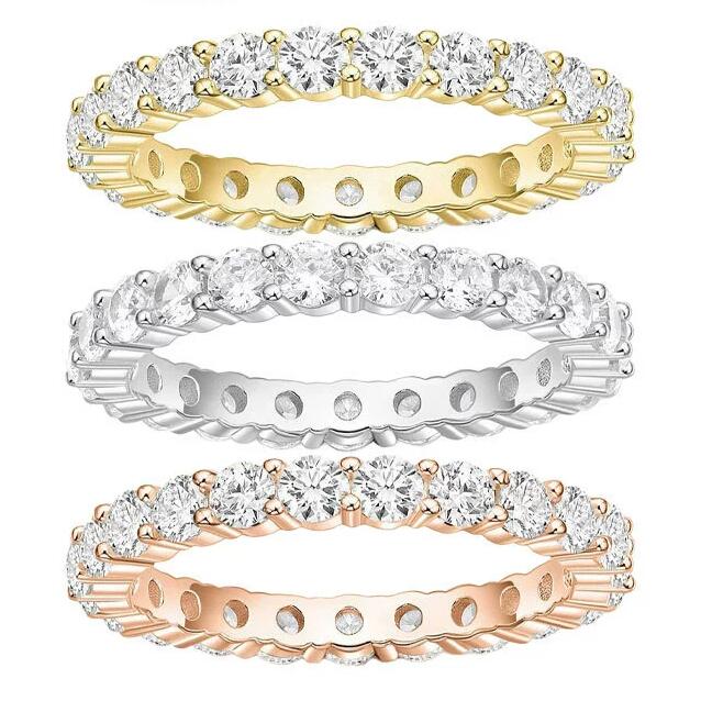 Matching Round Moissanite Wedding Band
