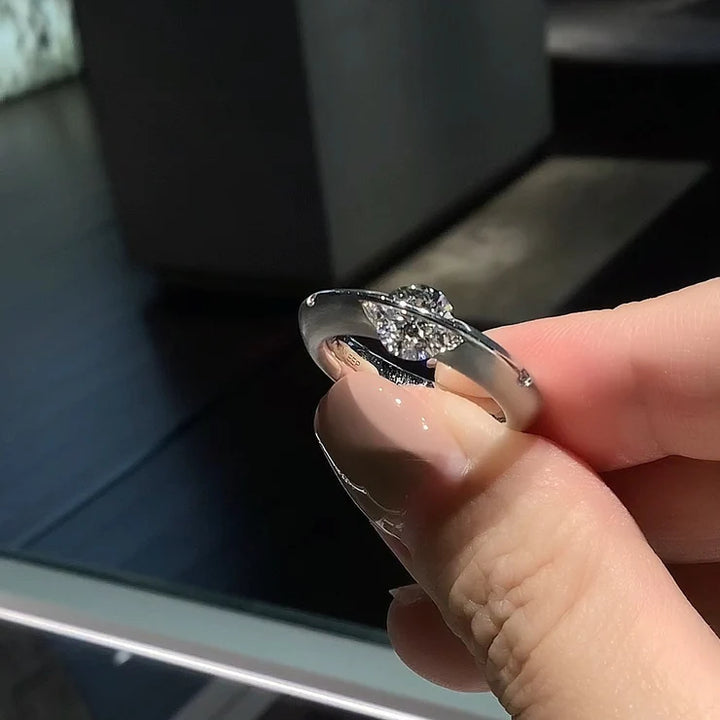 Sterling Silver Orbiting Planet Ring