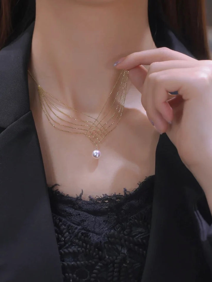 24K Gold Luxe Web Chain Necklace
