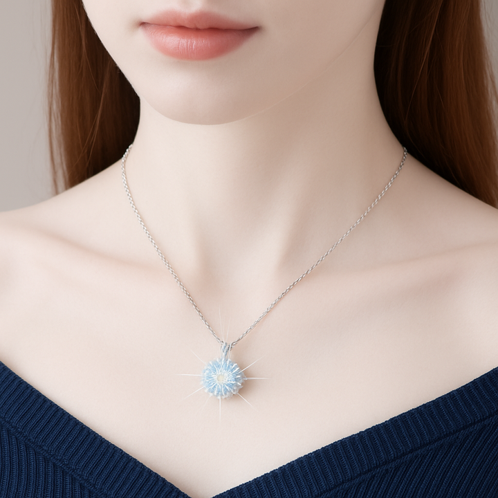 Radiant Sunflower S925 Sterling Silver Pendant Necklace