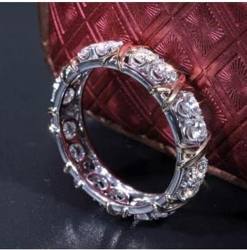 S925 Sterling Silver Moissanite Cross Full Diamond Ring