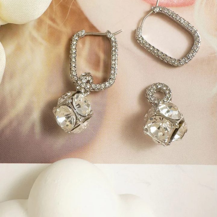 Brilliant Diamond Orb Earrings