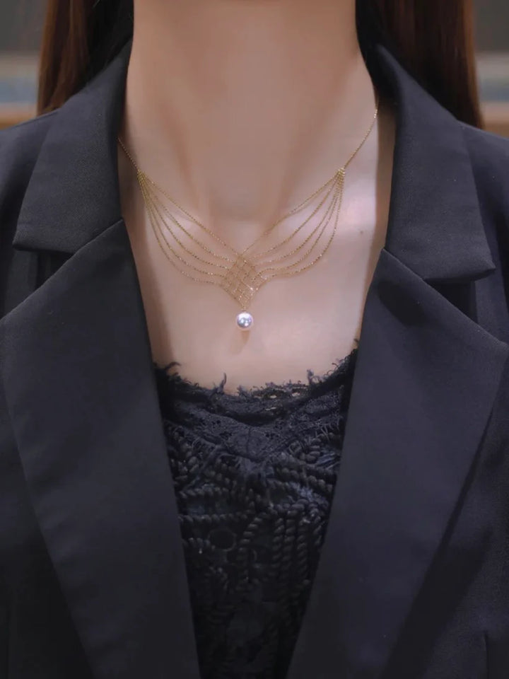 24K Gold Luxe Web Chain Necklace