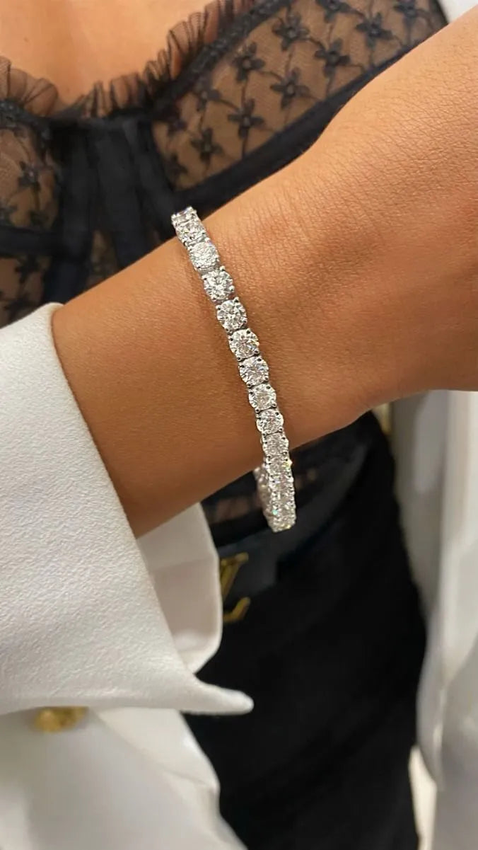 S925 sterling silver Moissanite Tennis Bracelet