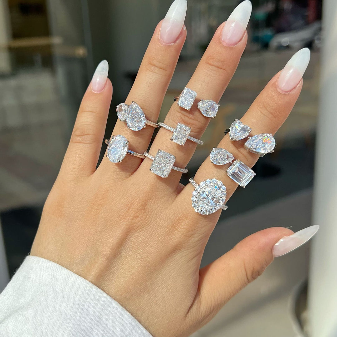 Elegant Moissanite Sterling Silver Ring – Timeless Sparkle